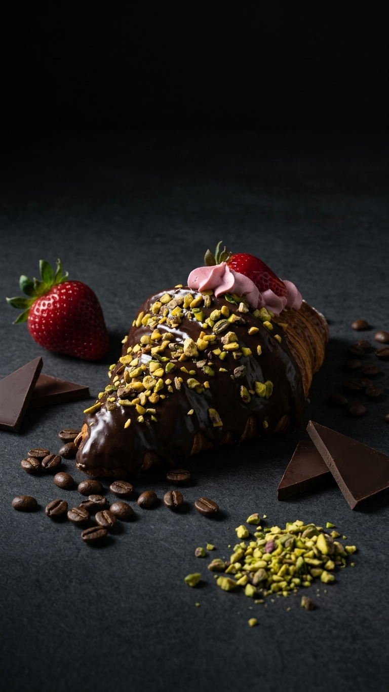 Pistachio Strawberry croissant