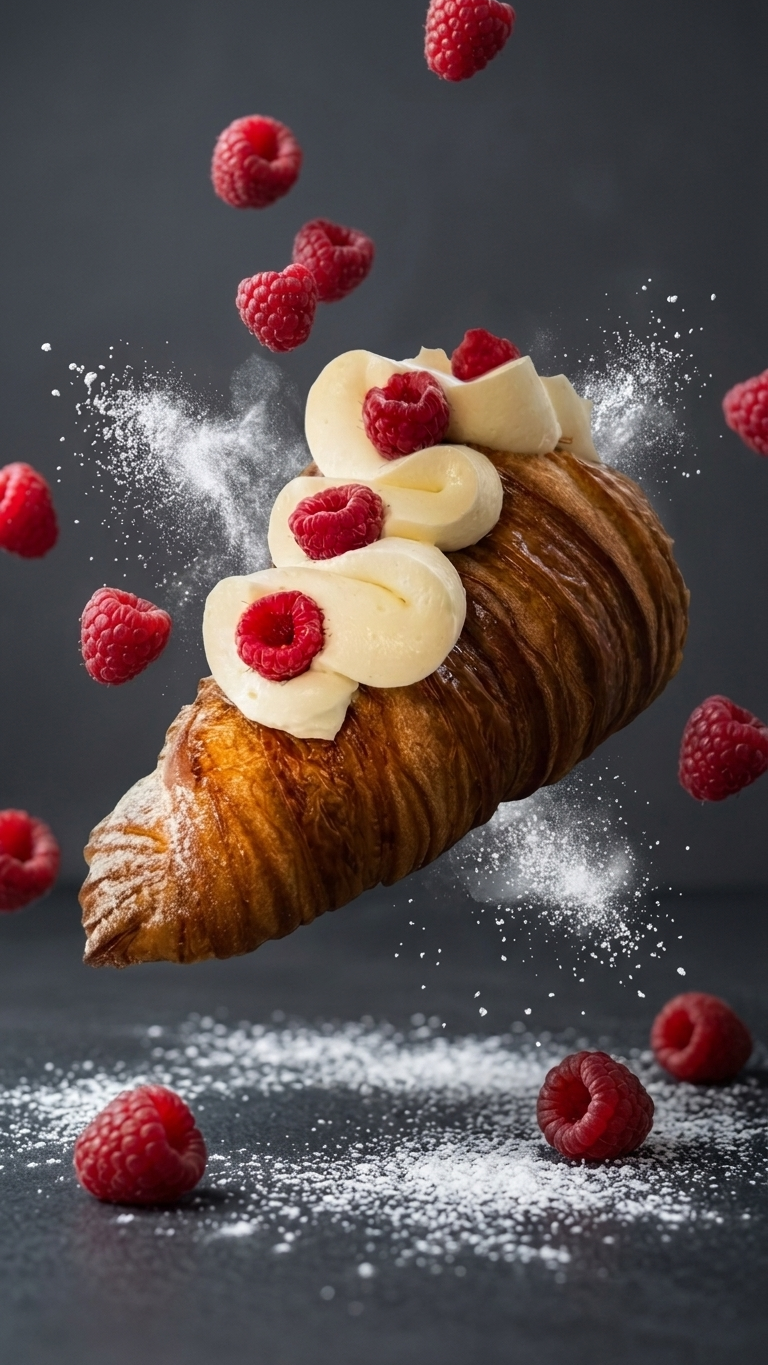 Raspberry Cream croissant